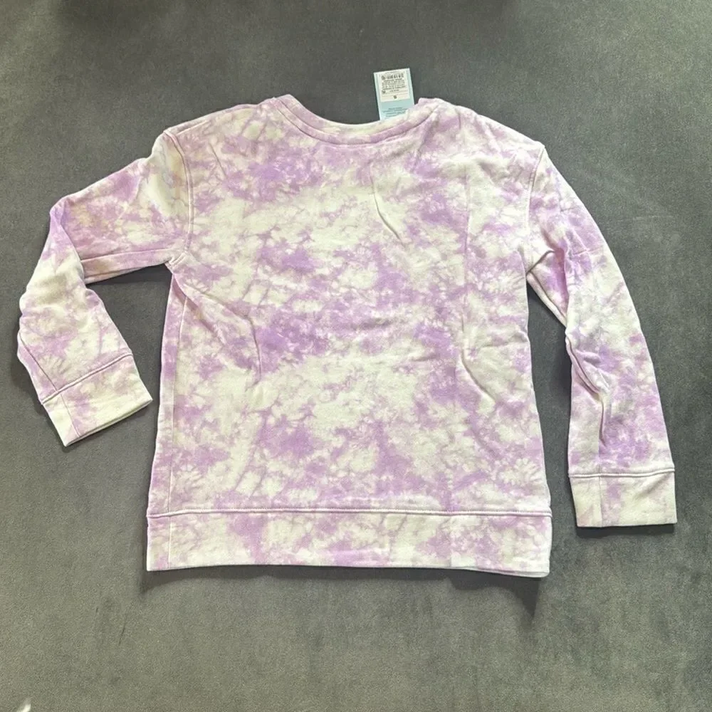 Cat & Jack Girl’s Purple Tie Dye Sweater 100% Cotton Size S NWT